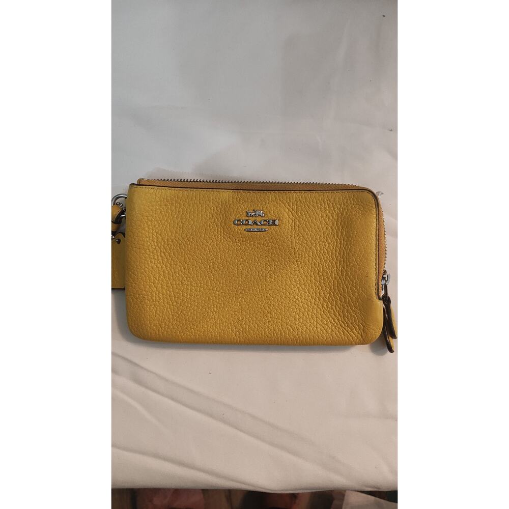 Coach Yellow Wristlet
